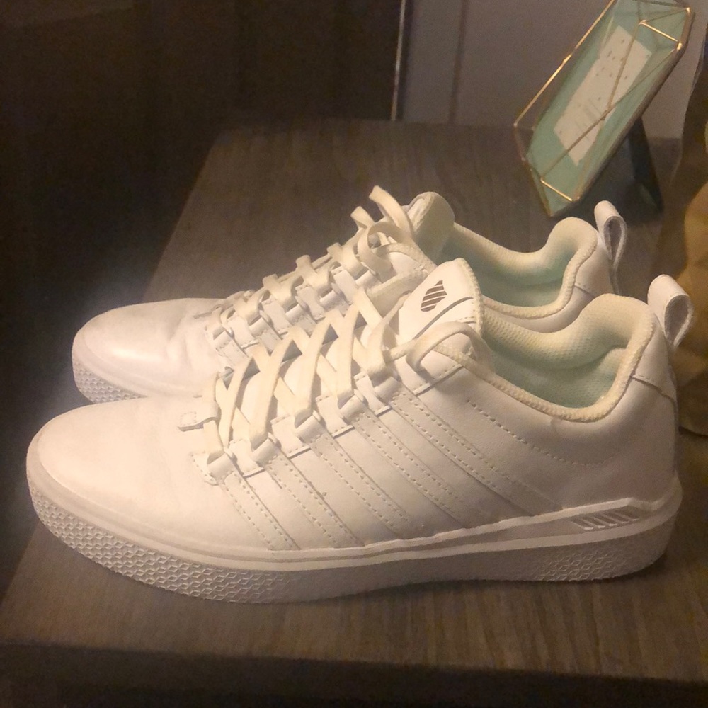 All white sneakers